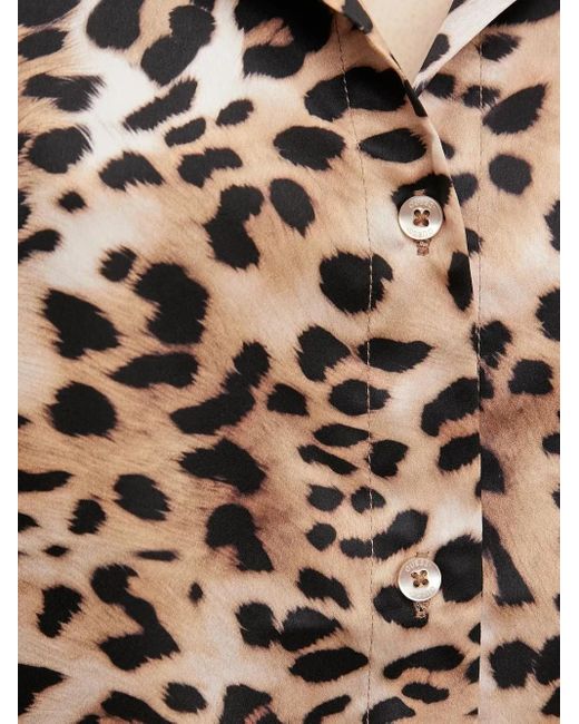 Guess Natural Bluse mit Leoparden-Print