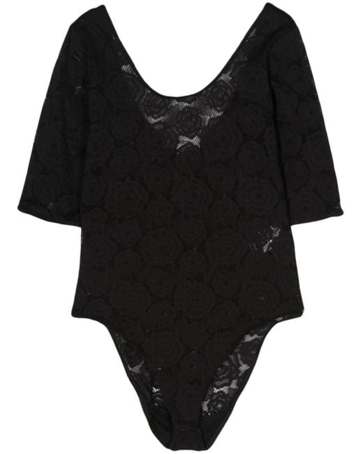Ba&sh Black Lulu Lace Bodysuit