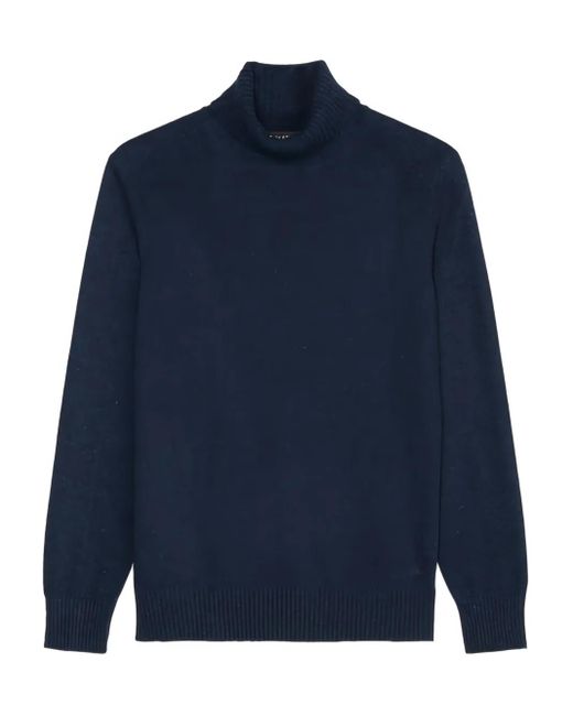 Marc O' Polo Blue Ribbed Turtleneck Sweater for men