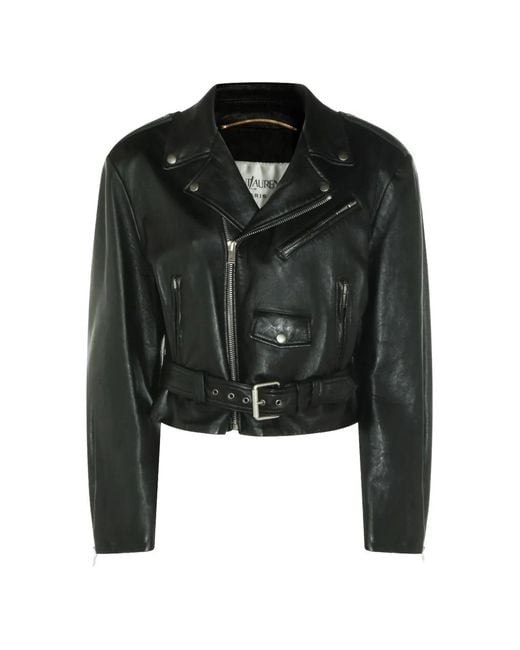 Saint Laurent Black Belted Biker Jacket