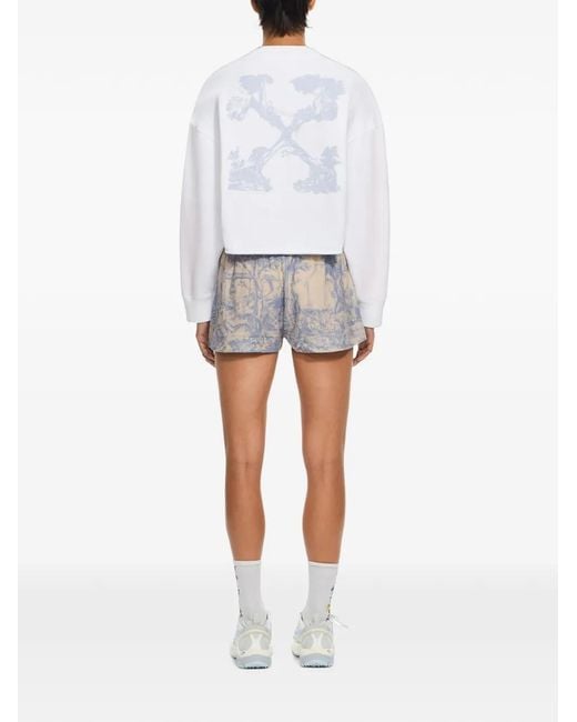 Off-White c/o Virgil Abloh White City Nature Arrow Cropped Crewneck