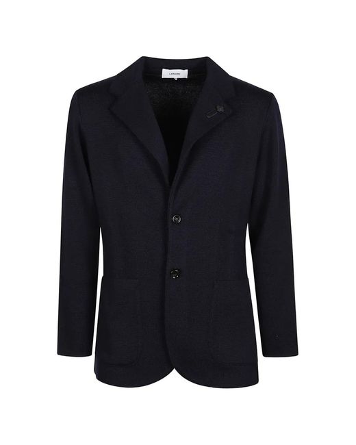 Lardini Blue Wool Single-Breasted Jacket for men
