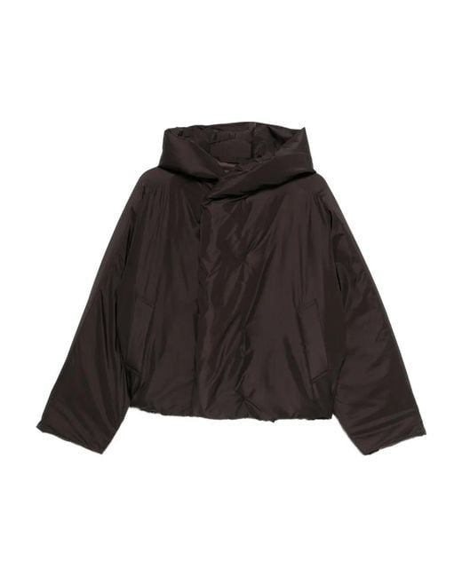 Homme Plissé Issey Miyake Black Duvet Hooded Coat for men