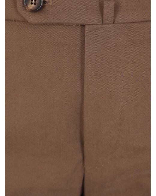 Incotex Brown Button-Fly Trousers for men