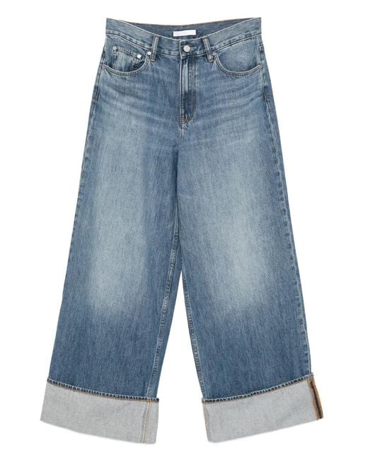 Helmut Lang Blue Low-Rise Wide-Leg Jeans