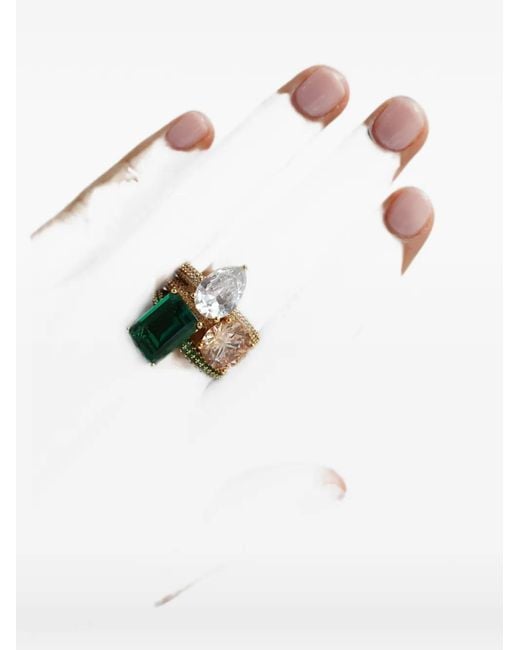 Izabel Display White Mega Drop Pavé Ring