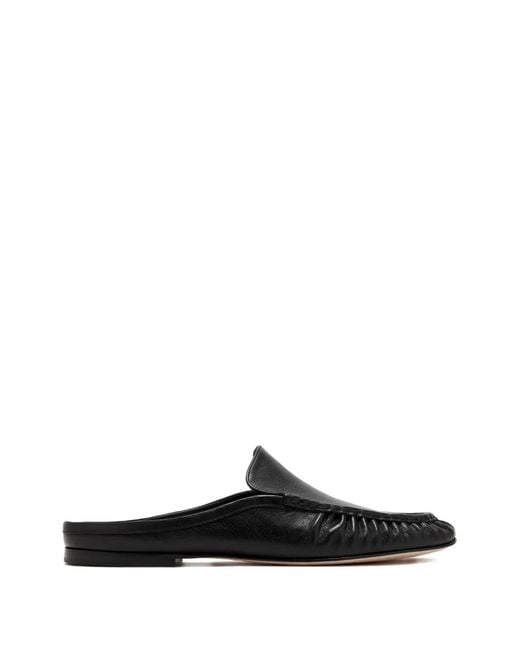 Vince Black Mules Tevin À Fronces