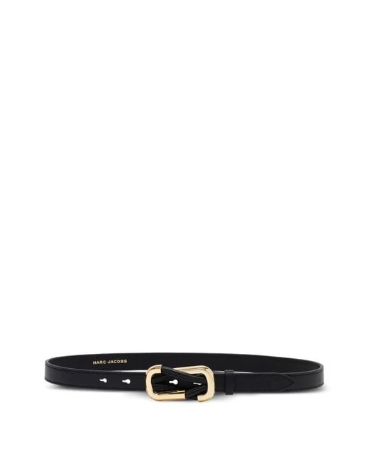 Marc Jacobs White Knotted-Buckle Leather Belt