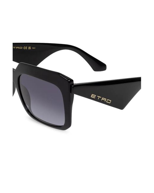 Etro Black Square-Frame Sunglasses