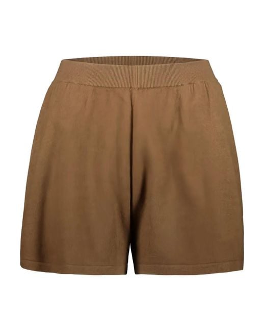 Frenckenberger Brown Knit Elasticated Shorts