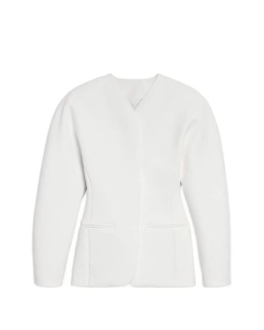 Jacquemus White The Oval Fitted Jacket
