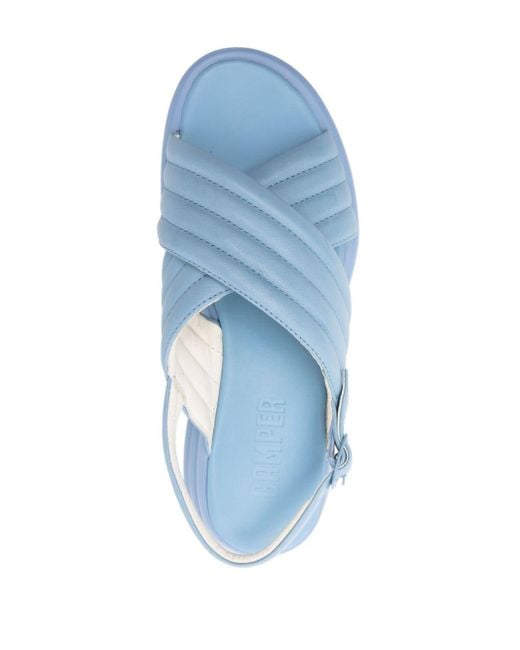 Camper Blue Spiro Padded Slingback Sandals