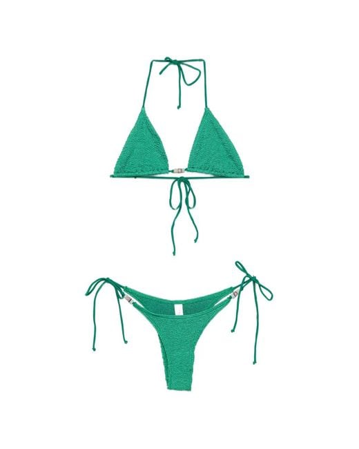 Bondeye Green Ingrid Beaded Triangle Bikini