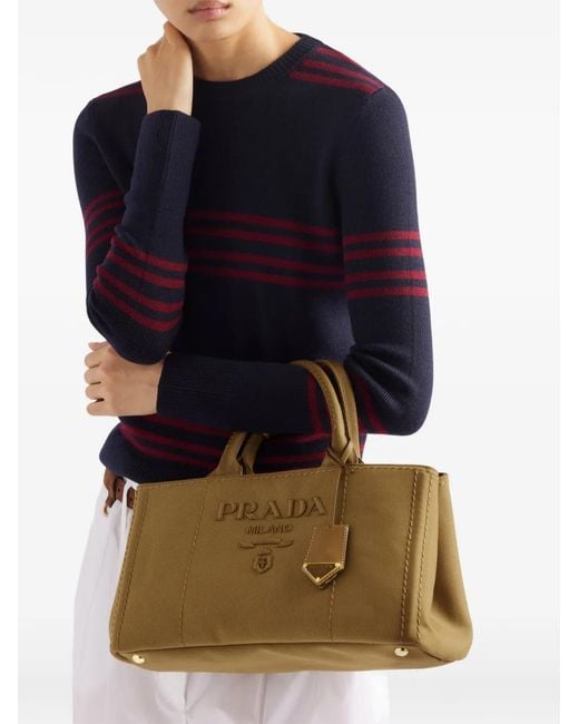 Prada Brown Large Jardinière Tote Bag