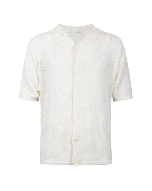 Camisa Con Botones Amaranto de hombre de color White