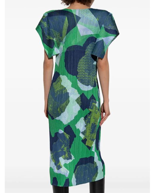 PLEATS PLEASE ISSEY  Sleeveless long one piece dress PP91-JH163 Mint Green Light Green 4