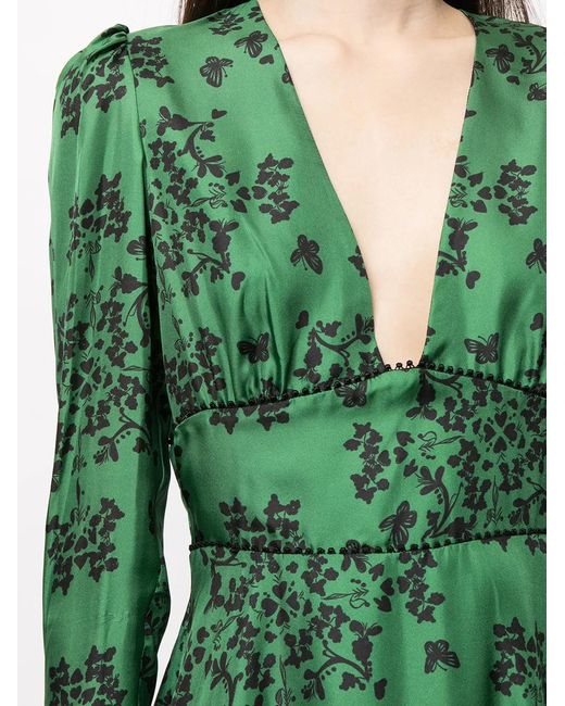 Macgraw Green Fable Silk Mini Dress