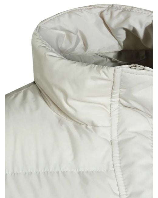 Brunello Cucinelli White Quilted Gilet