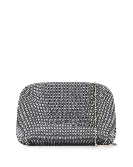 Giorgio Armani Gray Pochette À Ornements En Cristal