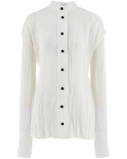 Chemise à effet froissé Ferragamo en coloris White