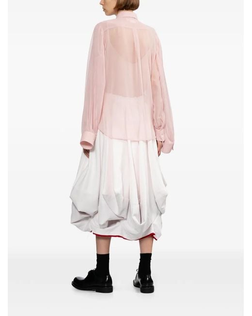 Comme des Garçons Pink Chest-Pocket Shirt
