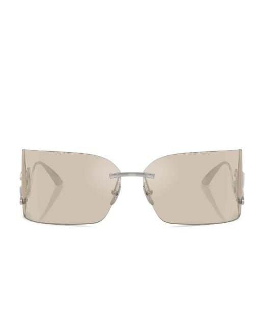 Dolce & Gabbana Metallic Logo-Plaque Sunglasses