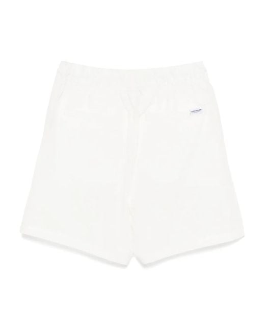 Chocoolate White Drawstring Shorts