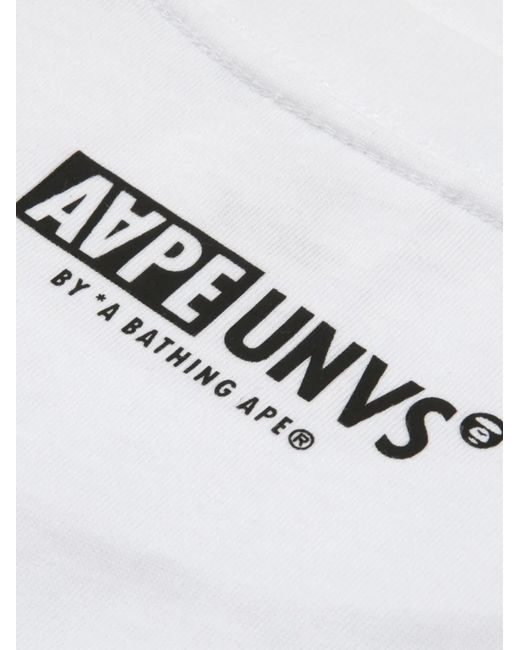 Aape By A Bathing Ape White Camouflage-Print T-Shirt for men