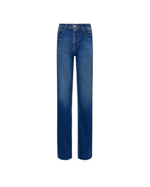 L'Agence Blue Frayed Jeans