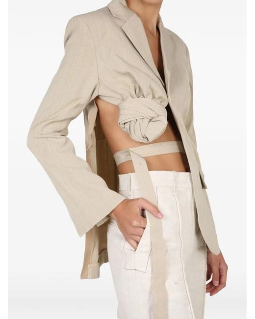 Jacquemus Natural Baccala Knotted Jacket