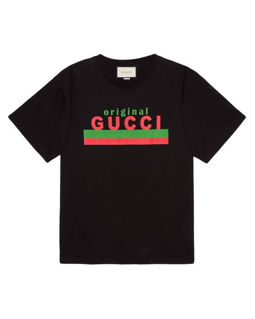 Gucci Übergroßes T Shirt mit "Original " Print in Schwarz für Herren - Lyst