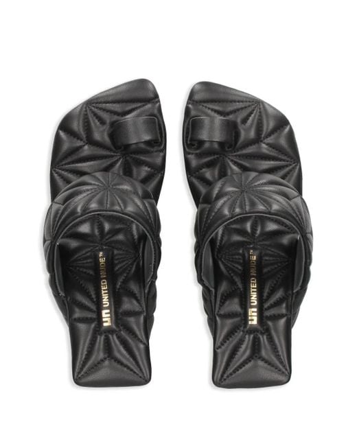 United Nude Black 80Mm Loop Hi Puffy Sandals