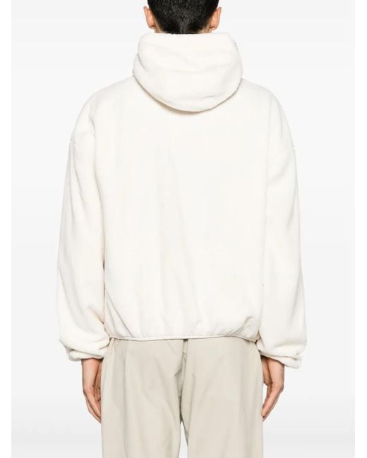 Post Archive Faction PAF White Center Asymmetric Fleece Hoodie for men