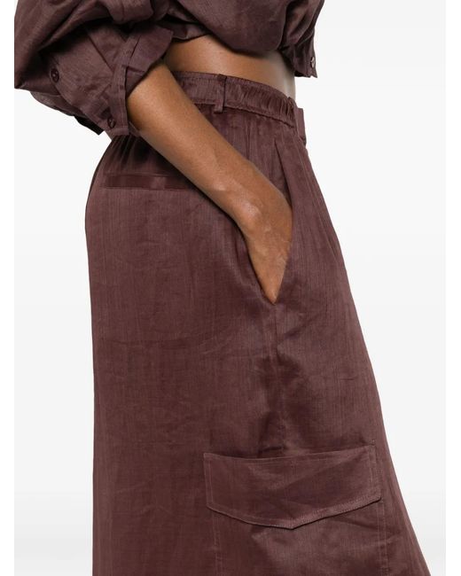 Isabelle Blanche Purple Wide-Leg Palazzo Pants