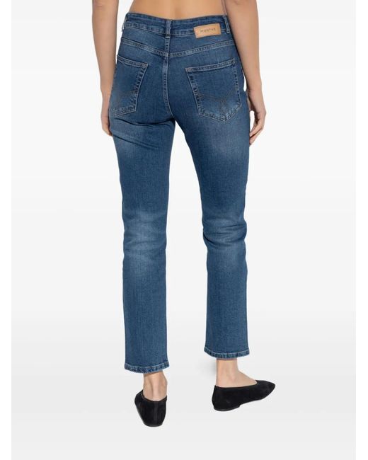 Munthe Blue Stretch-Cotton Jeans