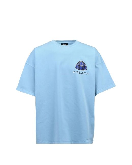BREATH Blue Logo-Print T-Shirt for men