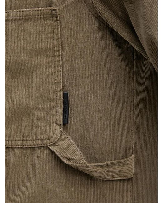 ARMANI EXCHANGE Brown Patch-Pocket Corduroy Shirt for men
