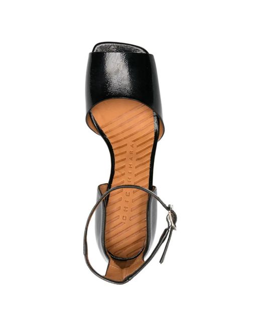 Chie Mihara Black Lusala Open-Toe Ankle-Strap Sandals