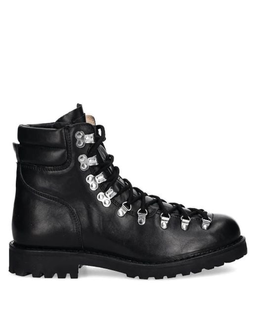 Astorflex Black Rockflex Lace-Up Biker Boots for men