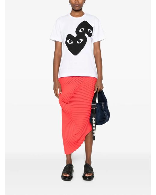 COMME DES GARÇONS PLAY White Logo T-Shirt
