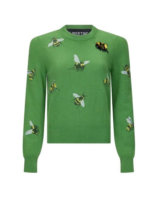 Libertine Green Buzz Off Bee-Embellished Sweater