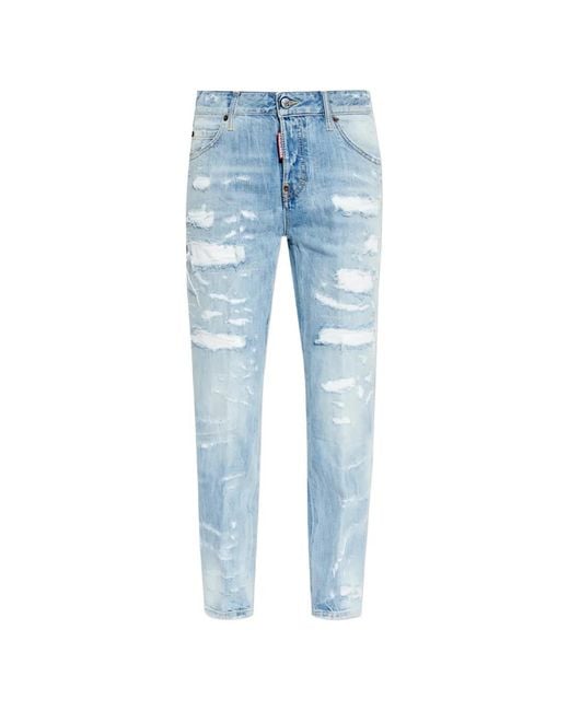 DSquared² Blue Cropped Jeans