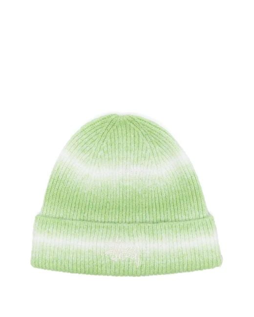 メンズ Stussy ストライプ ビーニー Green