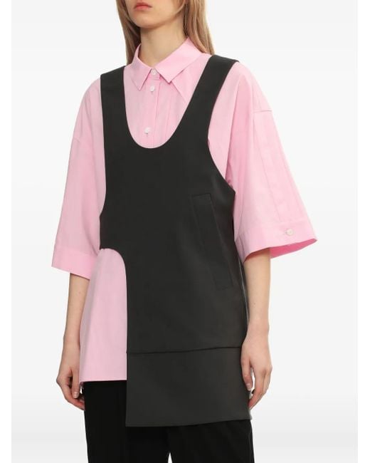 Enfold Black Asymmetrical Vest