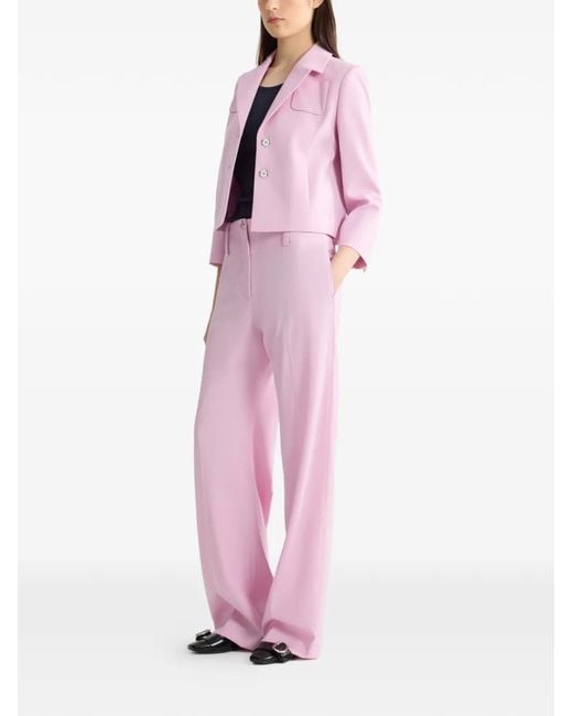 Patou Pink Tailored Buttoned Jacket