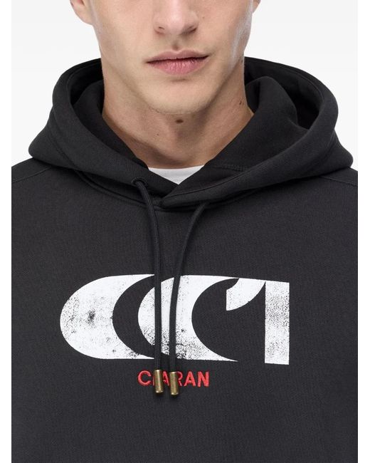 CIARAN Blue Cc1 Logo-Print Hoodie