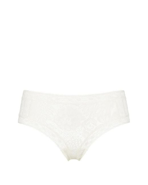 Eres White Murmures Lace Tanga Briefs