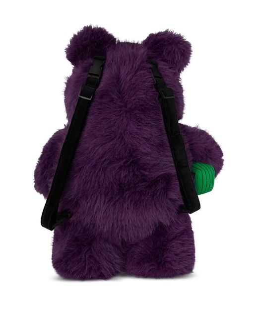 Sprayground Purple Cray Shark Plush-Bear Backpack for men