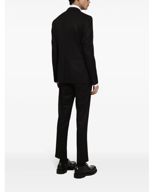 Dolce & Gabbana Black Tailored Tapered Trousers for men