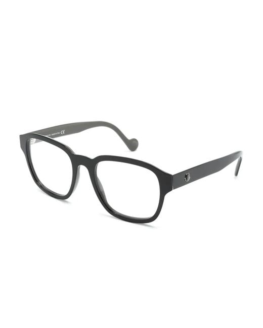 Moncler Black Square-Frame Glasses for men